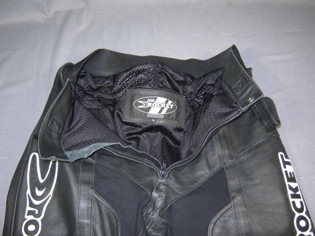 Mens Joe Rocket Black Leather Motorcycle Pants Size 48 4