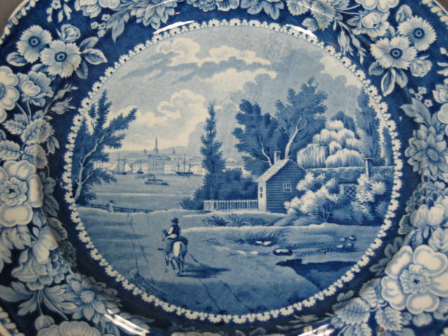 Stevenson Historic Blue Staffordshire Plate WG Wall NY 1