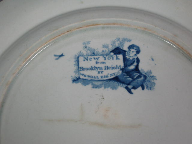 Stevenson Historic Blue Staffordshire Plate WG Wall NY 3