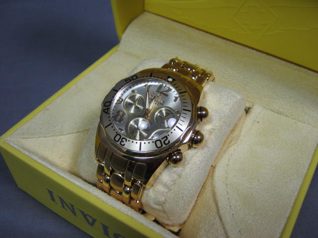 Mens Invicta Lupah Diver Chronograph Watch 3213 +Box NR 1