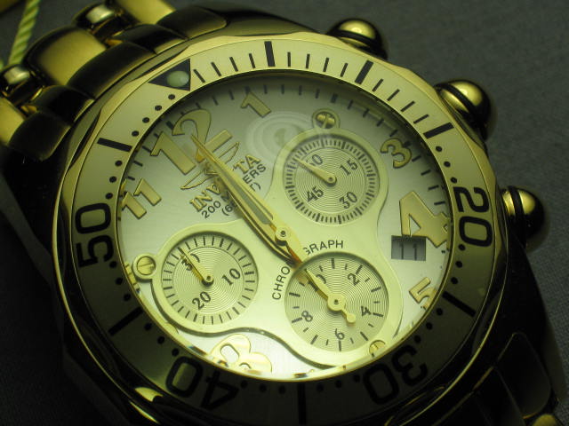 Mens Invicta Lupah Diver Chronograph Watch 3213 +Box NR 3
