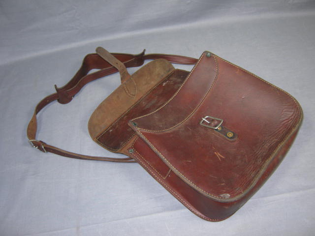 Abercrombie & Fitch Leather Shotgun Shell Bag Satchel 1