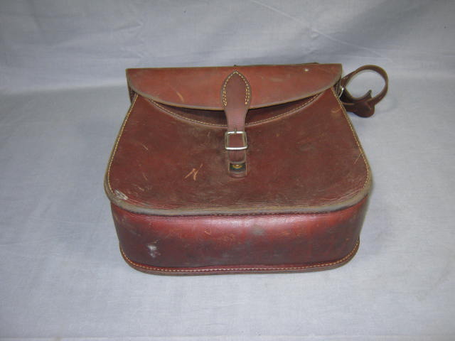 Abercrombie & Fitch Leather Shotgun Shell Bag Satchel 6