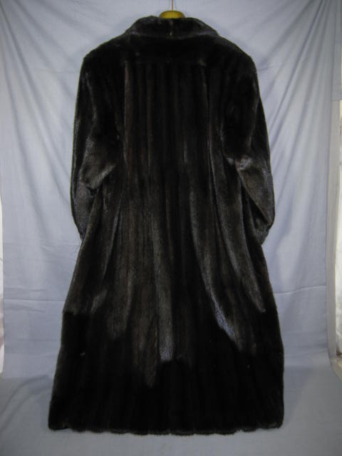 Ladies Full Length Real Mink Fur Coat Jacket Medium NR 4
