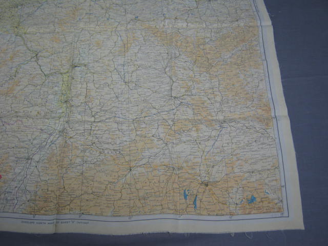 WWII 43/C +D Series Silk Escape Map Germany France + NR 3