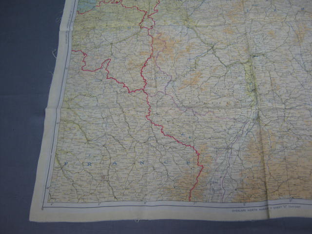 WWII 43/C +D Series Silk Escape Map Germany France + NR 4