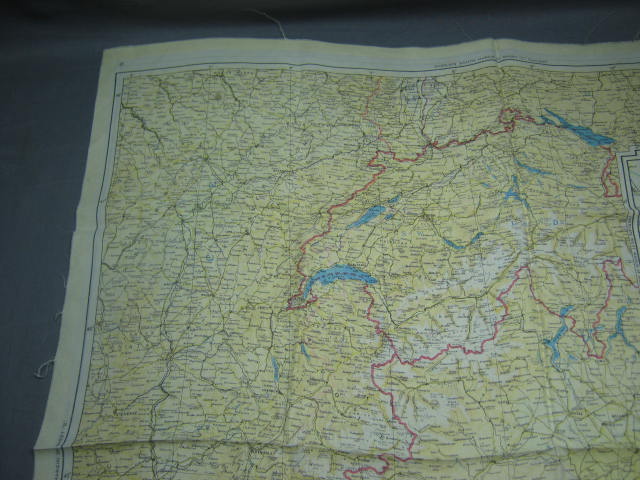 WWII 43/C +D Series Silk Escape Map Germany France + NR 6