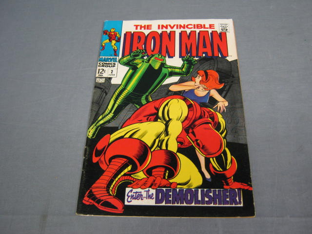 2 Rare Vtg 1968 Invincible Iron Man Comics #1 + #2 NR! 5