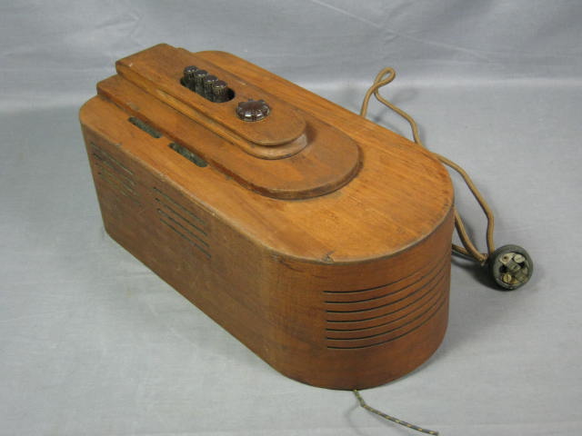 Vtg Stewart Warner Wood Tube Table Radio Model R459 NR! 1