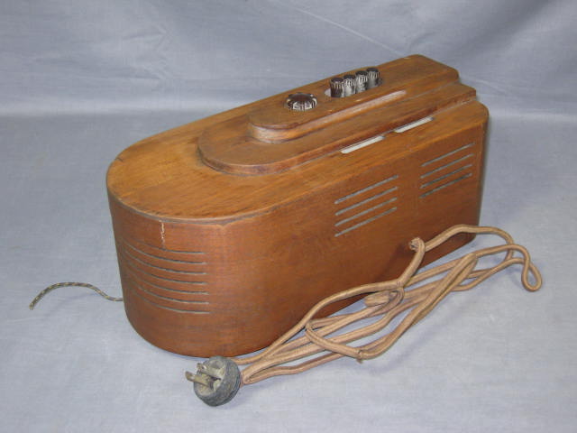 Vtg Stewart Warner Wood Tube Table Radio Model R459 NR! 2