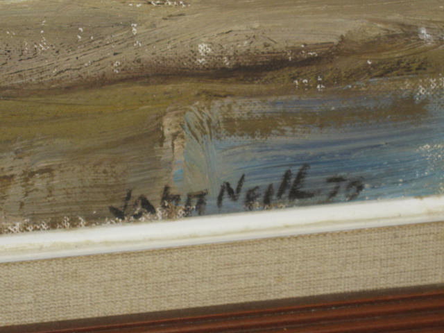 Vtg Original John Neill Oil Painting Ogunquit Maine NR! 3