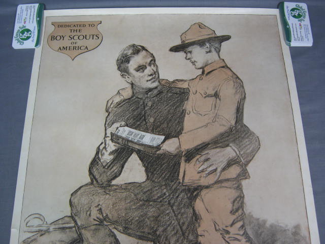 Original WWI Poster War Savings Stamps BSA Boy Scout NR 1
