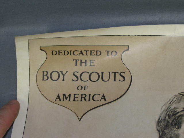 Original WWI Poster War Savings Stamps BSA Boy Scout NR 2