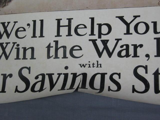 Original WWI Poster War Savings Stamps BSA Boy Scout NR 5