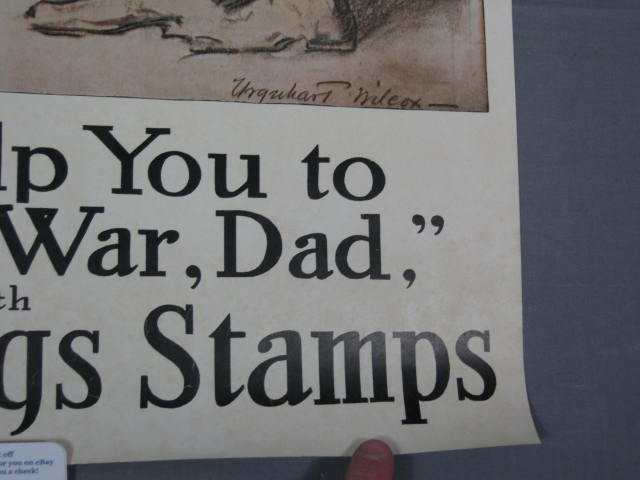 Original WWI Poster War Savings Stamps BSA Boy Scout NR 6