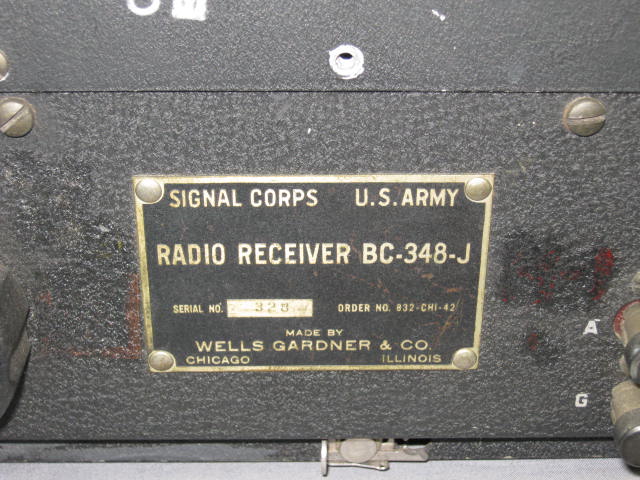 WWII US U.S. Army Signal Corps Radio Receiver BC-348-J 1