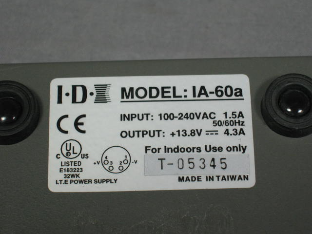 IDX IA-60a 4-Pin DC Camera Power Supply Unit +Cables NR 6