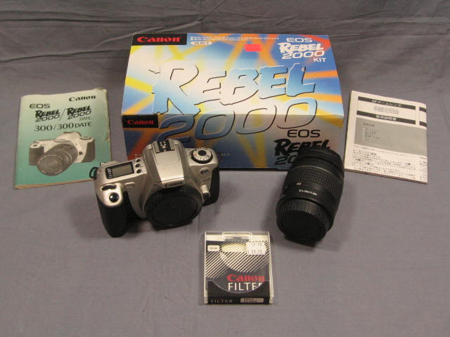 Canon EOS Rebel 2000 AF SLR Camera + EF 28-80 Zoom Lens