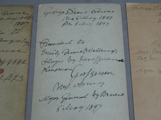Civil War General George Greene Cabinet Card Photo Lot 6