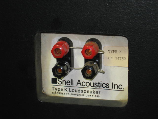Snell Acoustics Type K Bookshelf Audio Stereo Speakers 9