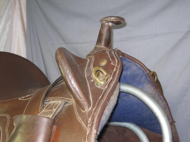 Australian Leather Horse Riding Saddle W/ 15" Seat NR! 3