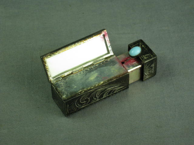 Vtg Sterling Silver Lot Lipstick Case Locket 6 Bracelet 4