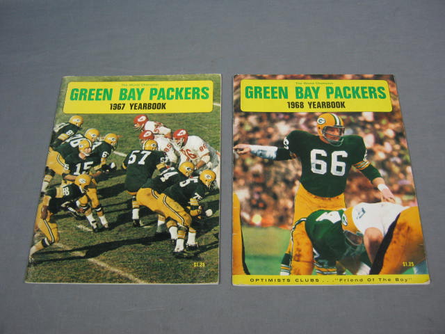 1967 + 1968 Green Bay Packers Superbowl Yearbook Set NR