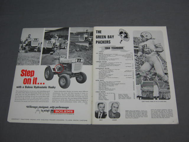 1967 + 1968 Green Bay Packers Superbowl Yearbook Set NR 6