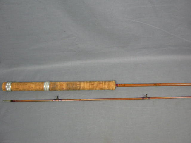 Vtg Uslan Spencer 2-Piece Bamboo Fishing Rod Pole 4.5oz 1