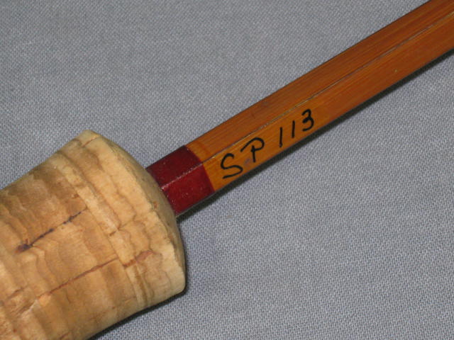 Vtg Uslan Spencer 2-Piece Bamboo Fishing Rod Pole 4.5oz 5