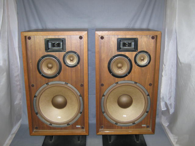 Vtg Pioneer Model CS 77A CS77A Stereo Speakers + Stands 1
