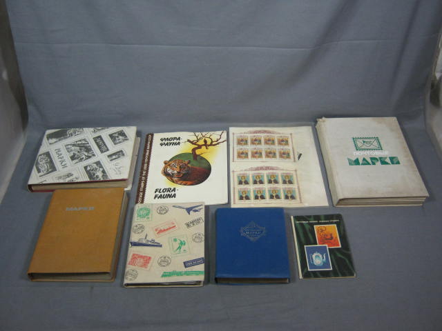 Vtg Russian Postage Stamp Album Collection Lot Russia
