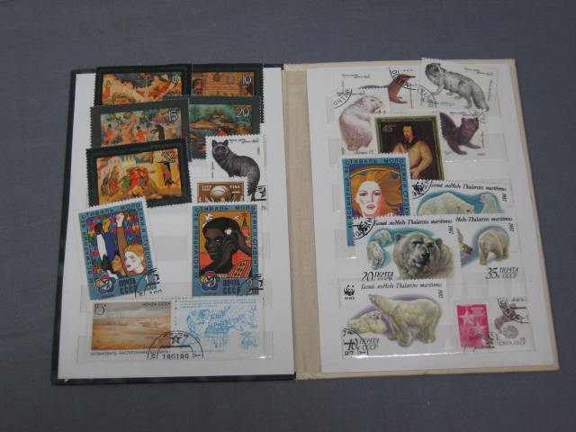 Vtg Russian Postage Stamp Album Collection Lot Russia 1