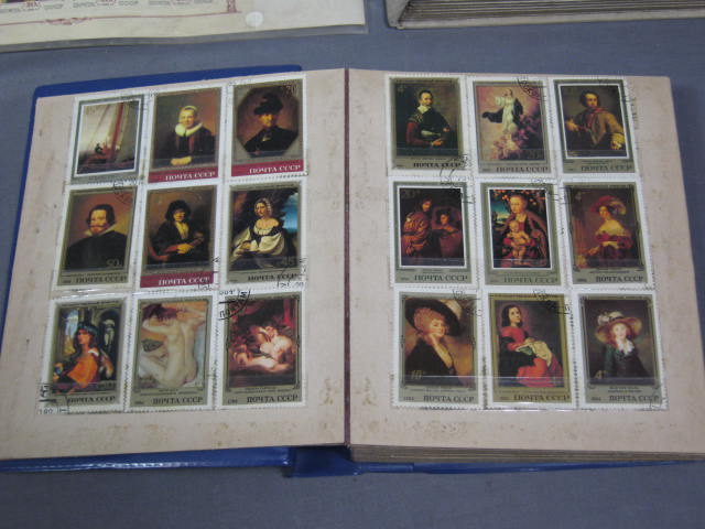 Vtg Russian Postage Stamp Album Collection Lot Russia 2