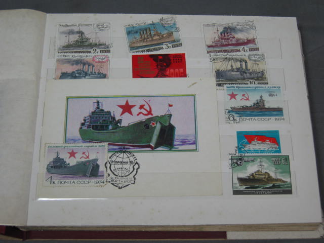 Vtg Russian Postage Stamp Album Collection Lot Russia 5