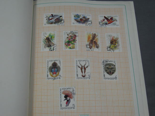 Vtg Russian Postage Stamp Album Collection Lot Russia 6