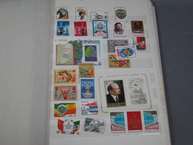 Vtg Russian Postage Stamp Album Collection Lot Russia 8
