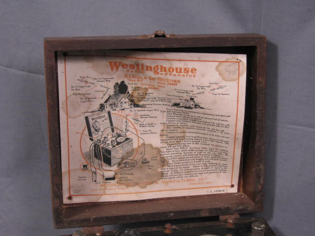 Vtg Antique 1921 Westinghouse Aeriola Sr Tube Radio NR! 1