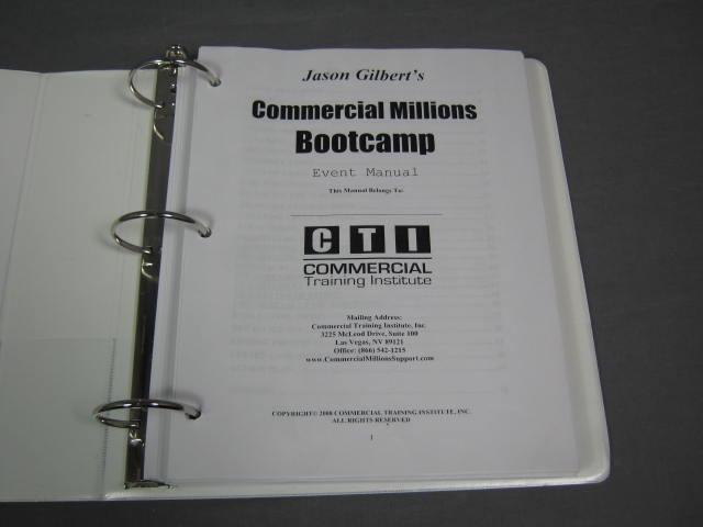 Jason Gilbert Commercial Millions Real Estate Bootcamp 3