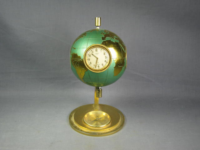 Angelus Super Globe Clock Compass Barometer Thermometer