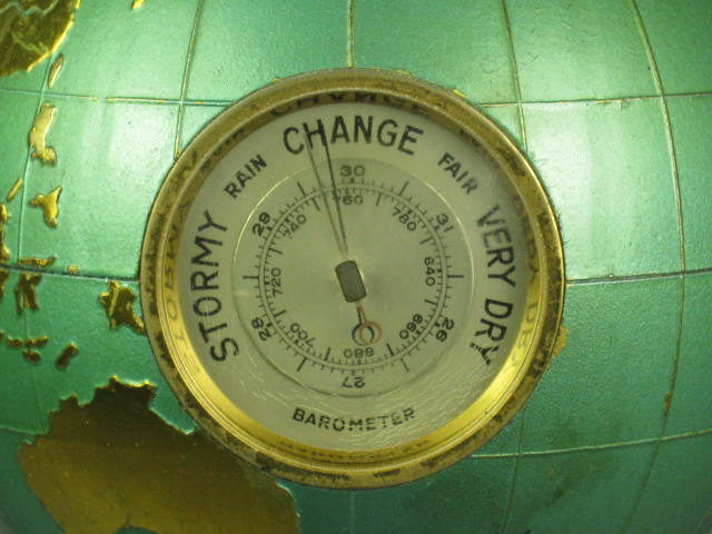 Angelus Super Globe Clock Compass Barometer Thermometer 4