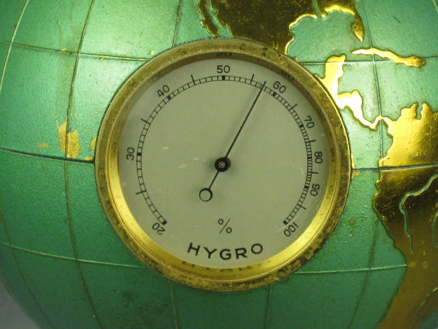 Angelus Super Globe Clock Compass Barometer Thermometer 5