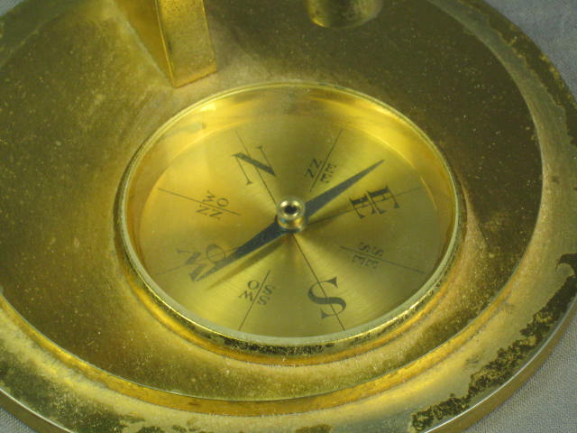 Angelus Super Globe Clock Compass Barometer Thermometer 6