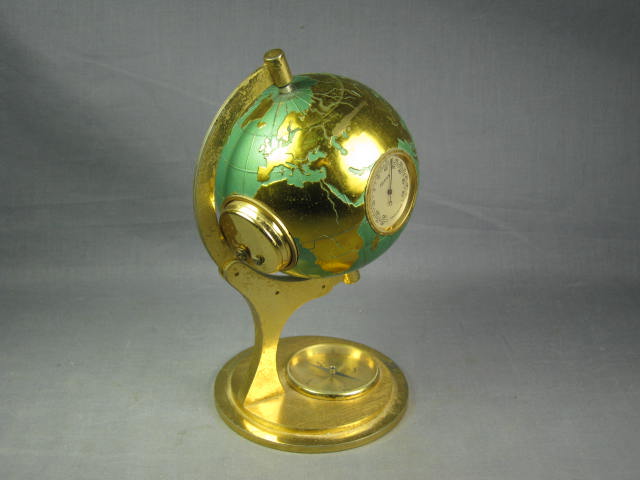 Angelus Super Globe Clock Compass Barometer Thermometer 8