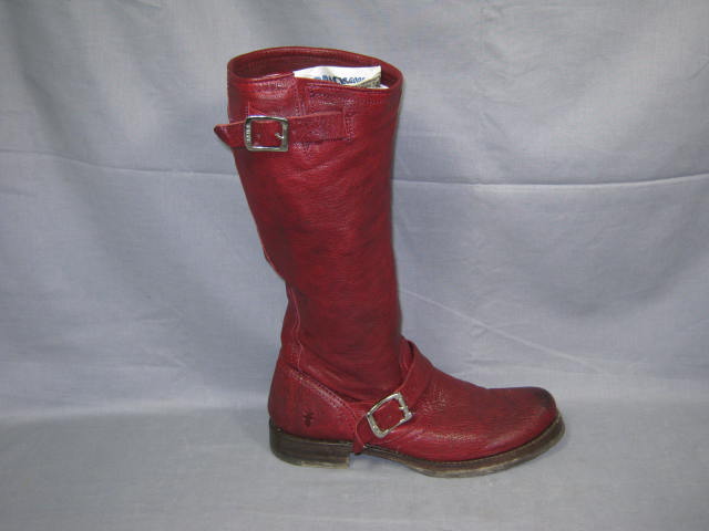 Womens Frye Veronica Slouch Red Leather Boots Size 8 M 1