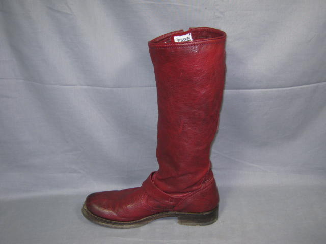 Womens Frye Veronica Slouch Red Leather Boots Size 8 M 2