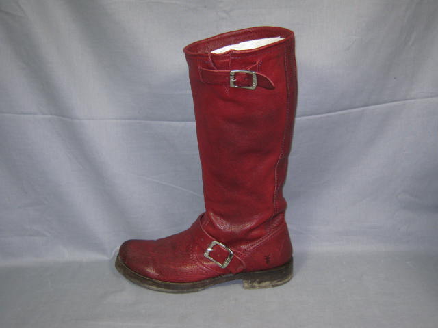 Womens Frye Veronica Slouch Red Leather Boots Size 8 M 3