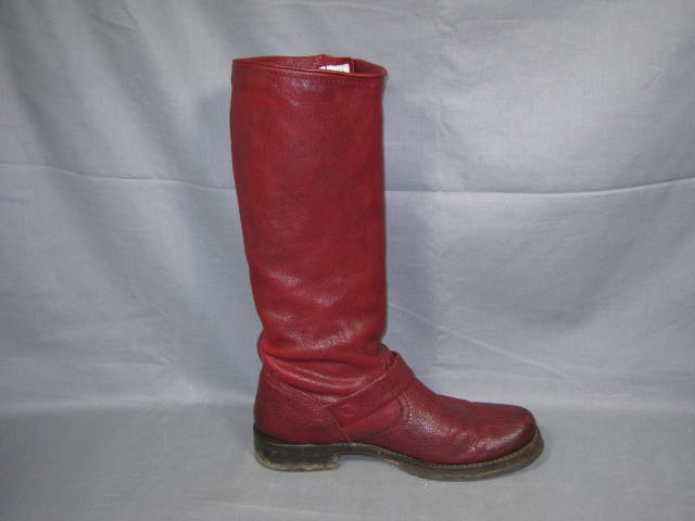 Womens Frye Veronica Slouch Red Leather Boots Size 8 M 4