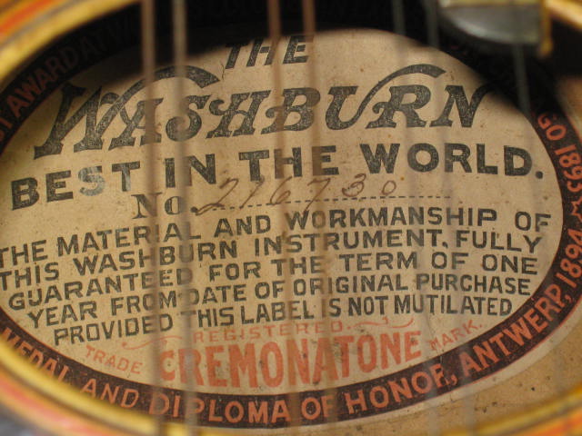 Washburn Cremonatone Bowl Back Taterbug Mandolin W/Case 3