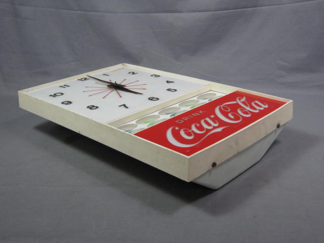 Vtg 1950s Coca-Cola Coke Wall Clock Advertising Sign NR 3